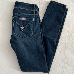Women’s Hudson Jeans, Dark Wash, Collin Flap Skinny Jean, Size 25